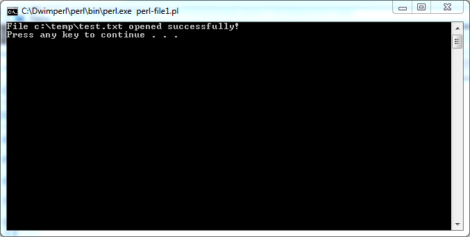 Perl Open File
