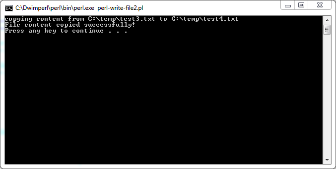 Perl Write to File